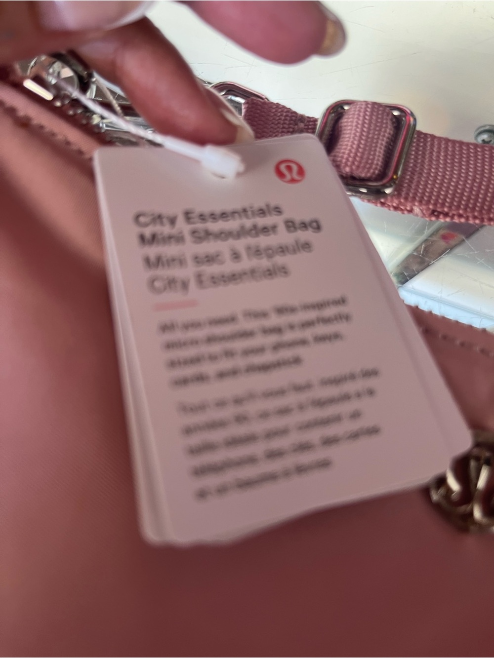 Lululemon city essentials Mini Shoulder Bag in Dusty Rose Crossbody purse - Picture 4 of 6